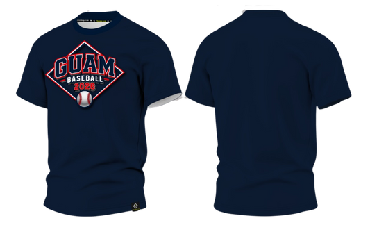 GUAM LITTLE LEAGUE Sublimated Men's T-shirt (Front Logo - Blue)
