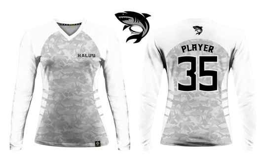 HALU'LU - SSHS RUGBY Sublimated Women's Long Sleeve (White)