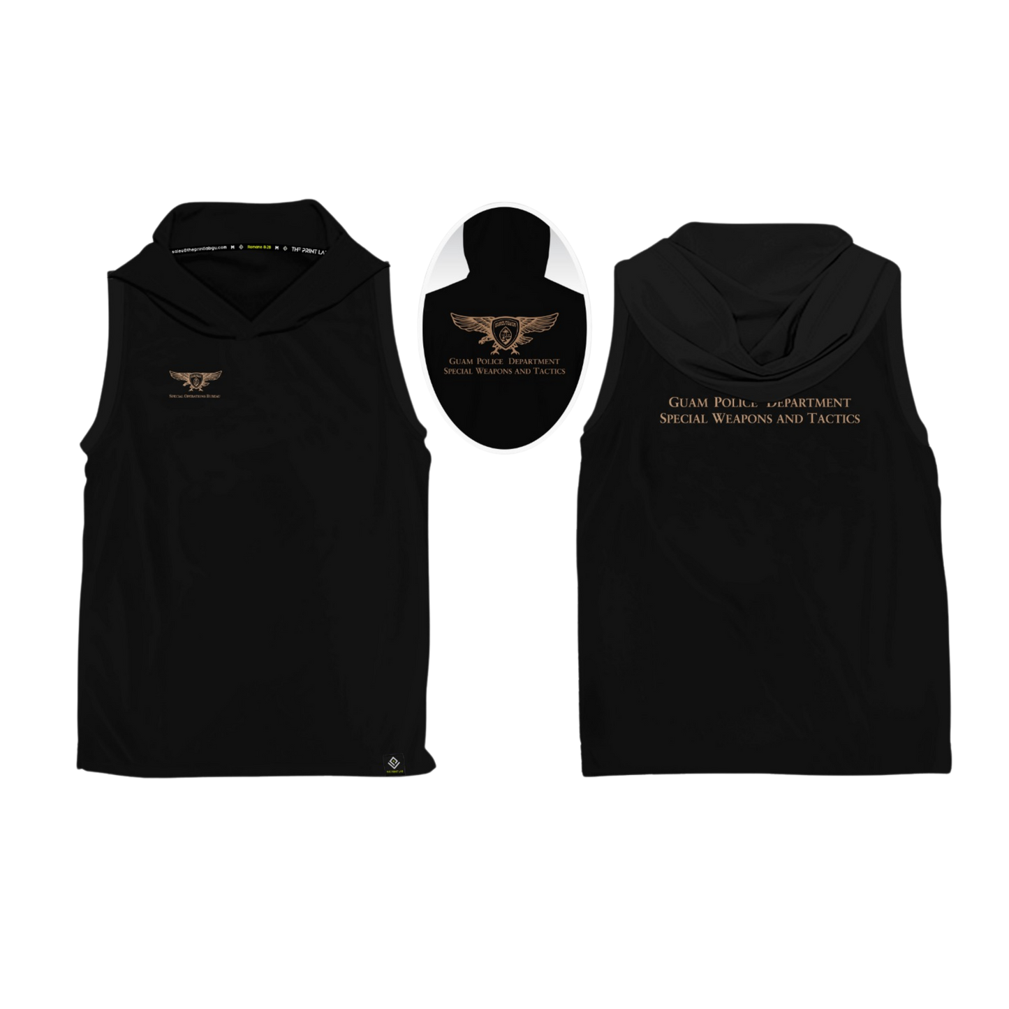 GUAM POLICE DEPT. Sublimated Men's Tank Top with Hood (SPECIAL OPERATION BUREAU)