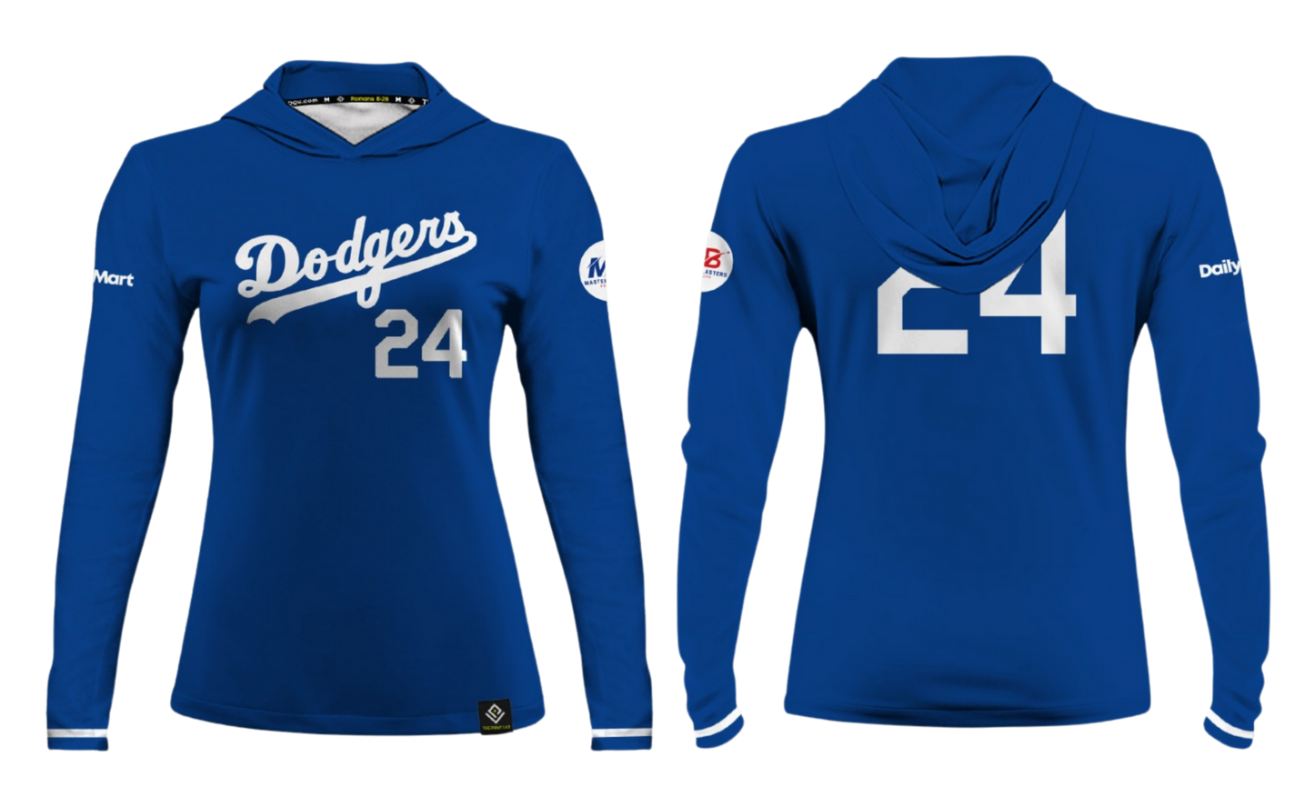 GUAM DODGERS Sublimated Women's Long Sleeve with Hood (Royal Blue)