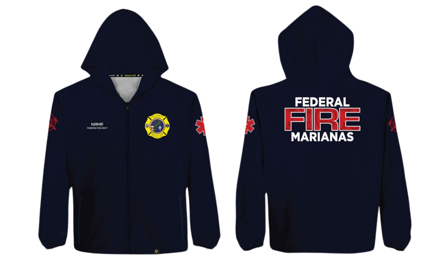FEDERAL FIRE MARIANAS Sublimated Softshell Jacket with Hood (FIREFIGHTER/EMT)