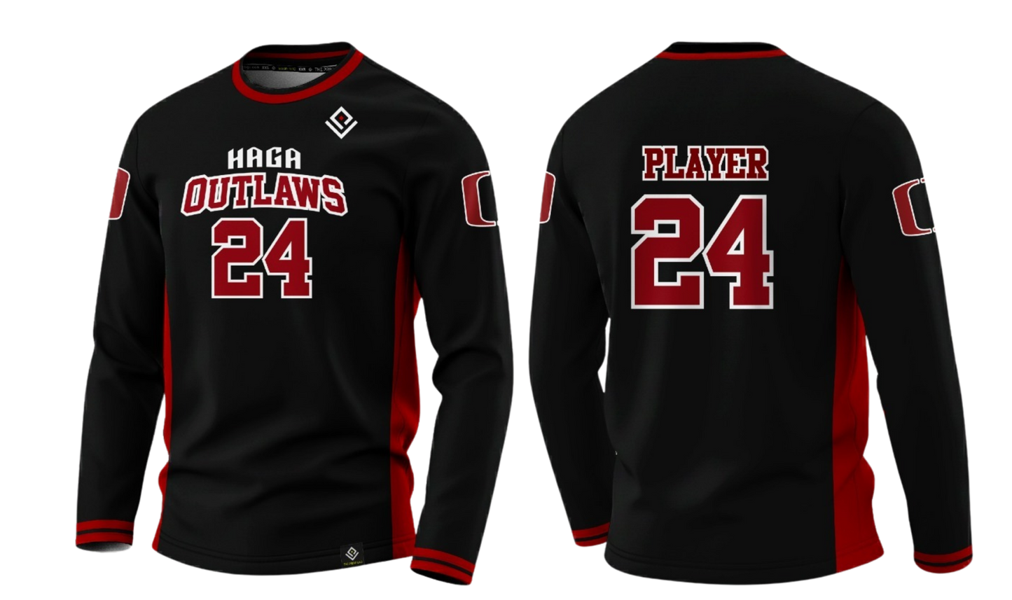 HAGA OUTLAWS Sublimated Men's Long Sleeve (Black)