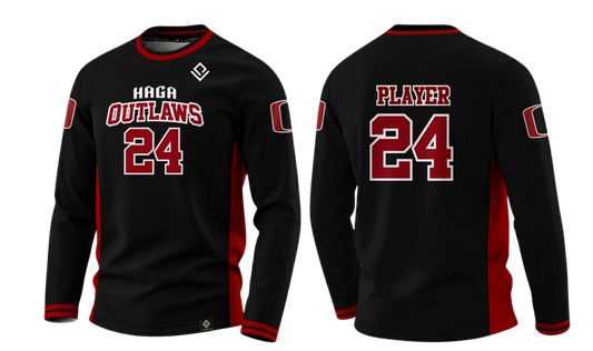 HAGA OUTLAWS Sublimated Men's Long Sleeve (Black)