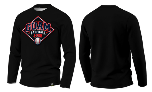 GUAM LITTLE LEAGUE Sublimated Men's Long Sleeve (Front Logo - Black)