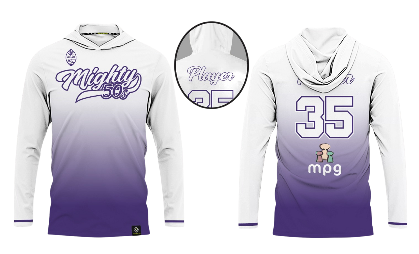 MIGHTY 50's Sublimated Men's Long Sleeve with Hood