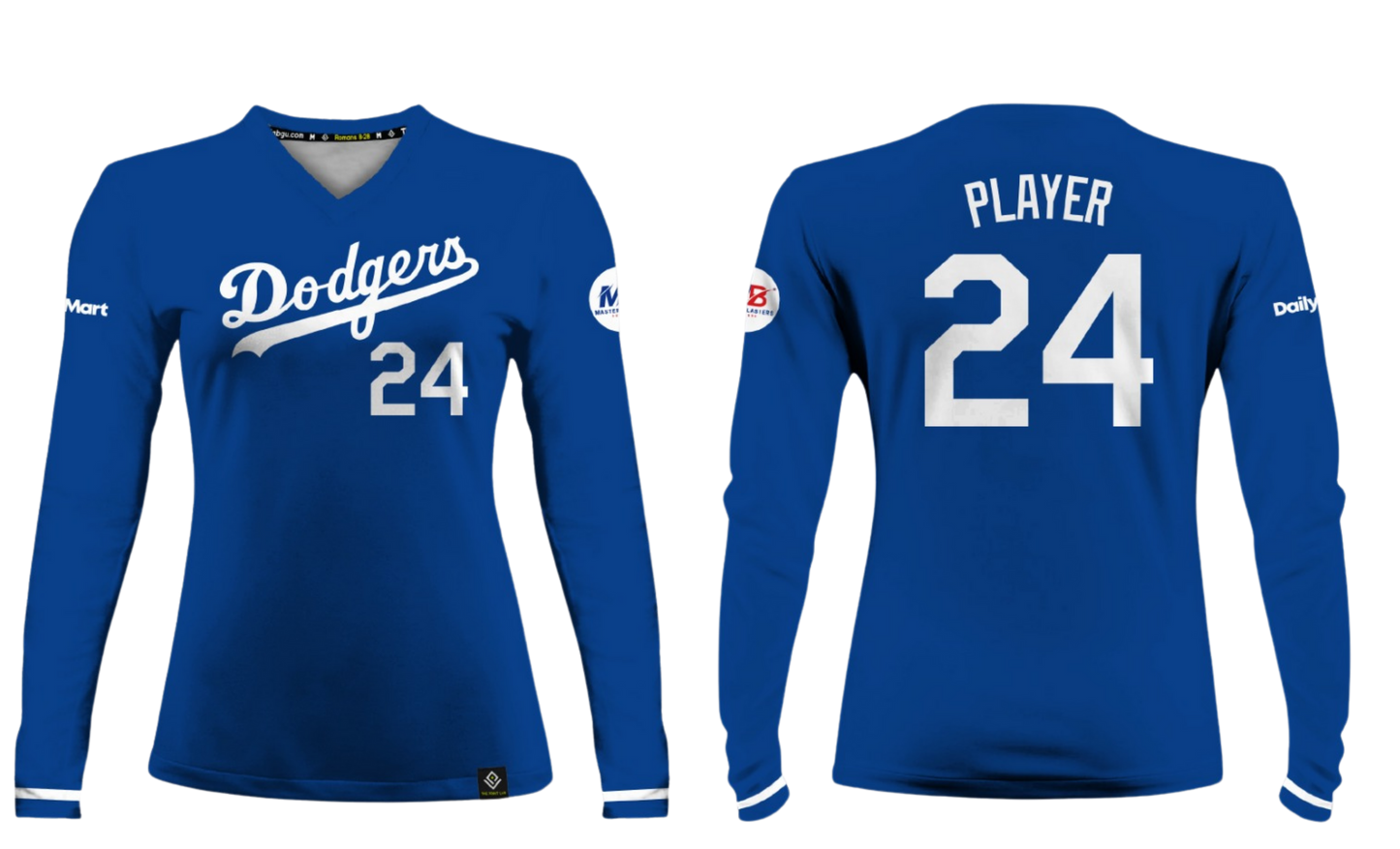 GUAM DODGERS Sublimated Women's Long Sleeve (Royal Blue)