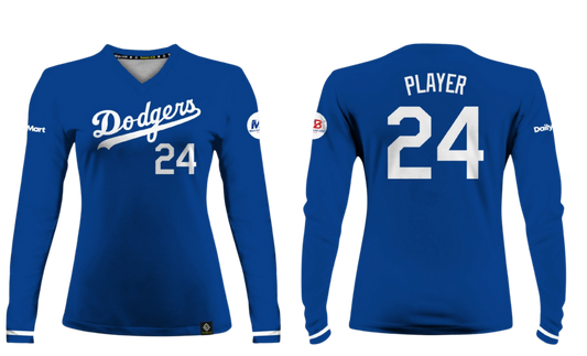 GUAM DODGERS Sublimated Women's Long Sleeve (Royal Blue)