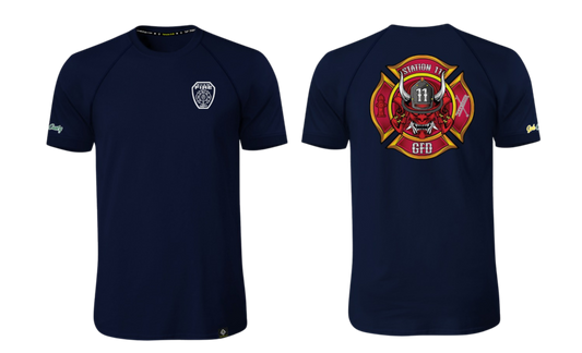 GUAM FIRE DEPARTMENT - Hannya Station 11 - Sublimated Raglan T-shirt