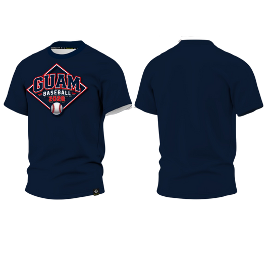 GUAM LITTLE LEAGUE 2026 Screen Print T-shirt (Navy Blue - Front Logo)