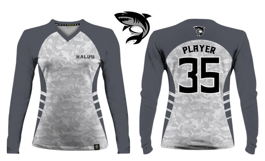 HALU'LU - SSHS RUGBY Sublimated Women's Long Sleeve (Gray)
