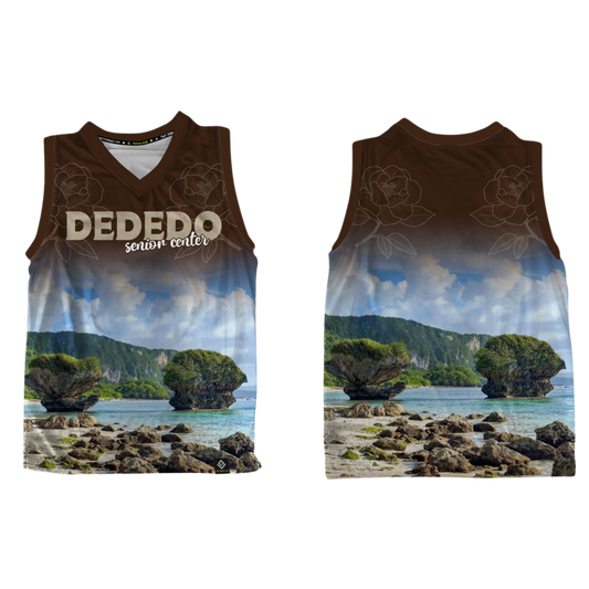 DEDEDO Sublimated Men's Tank Top Senior Center (Brown)