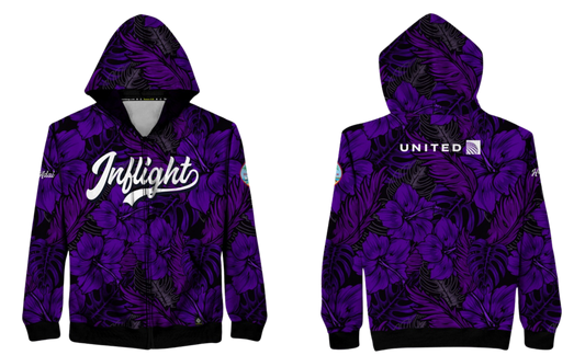 UNITED INFLIGHT Sublimated Men's Hybrid Zipper Hoodie