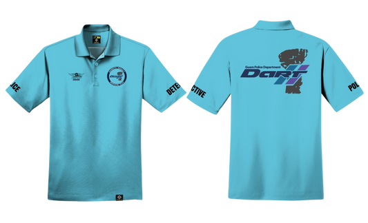 DOMESTIC ASSAULT Sublimated Men's Polo Shirt (Light Blue)