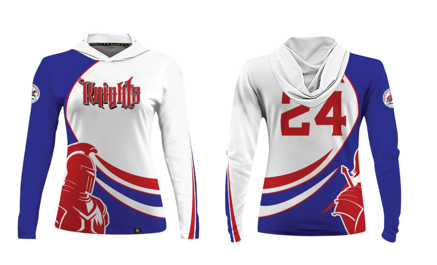 OCEANVIEW MIDDLE SCHOOL RUGBY Sublimated Women's Long Sleeve with Hood