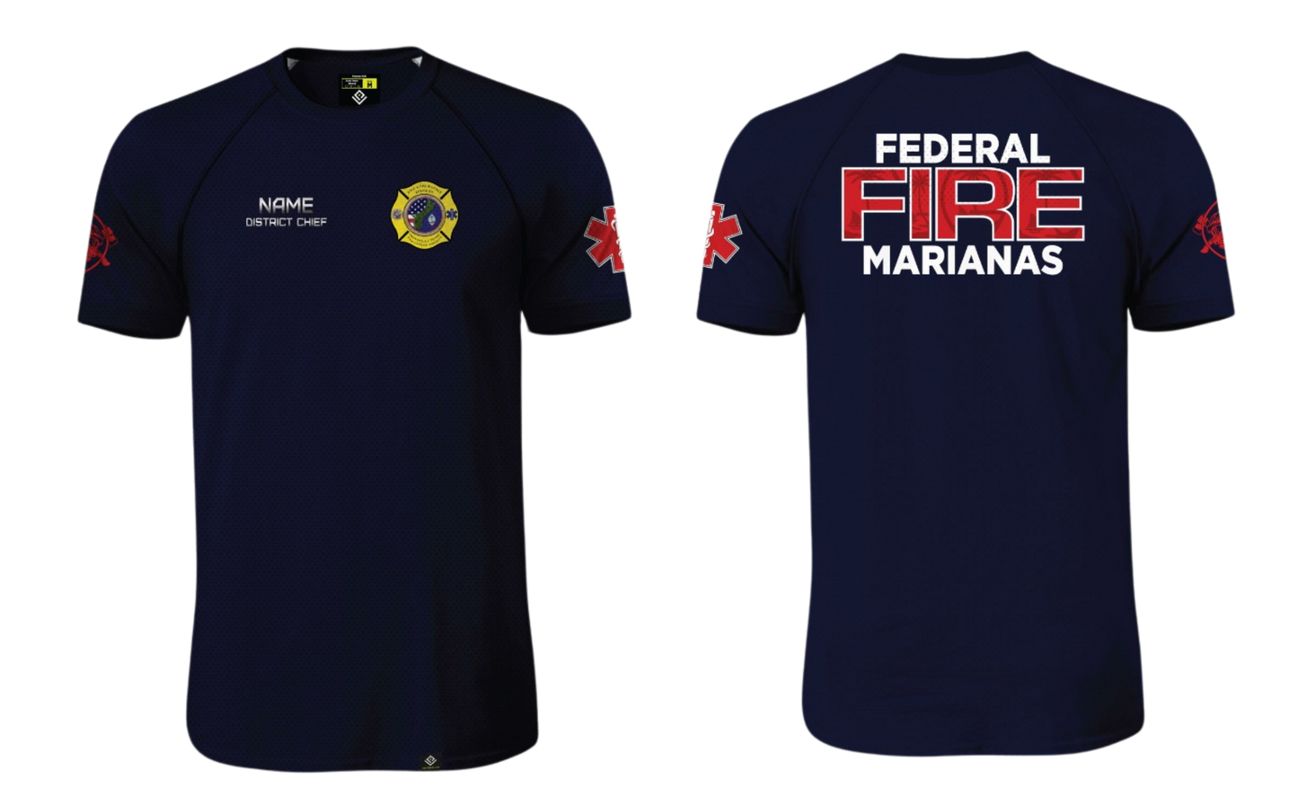 FEDERAL FIRE MARIANAS Sublimated Raglan T-shirt (DISTRICT CHIEF)