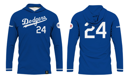 GUAM DODGERS Sublimated Long Sleeve with Hood (Royal Blue)