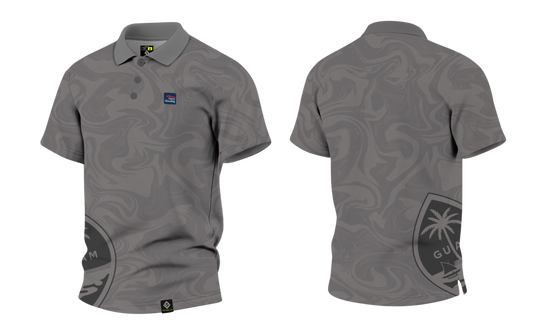 NAVAL BASE HOUSING GUAM Sublimated Men's Polo (Gray)