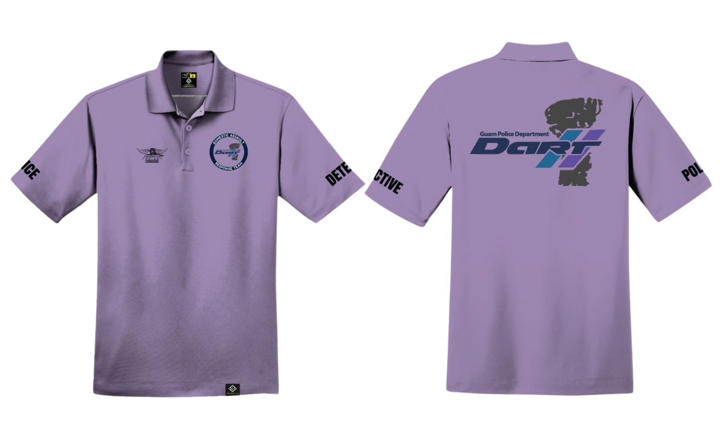 DOMESTIC ASSAULT Sublimated Men's Polo Shirt (Light Purple)