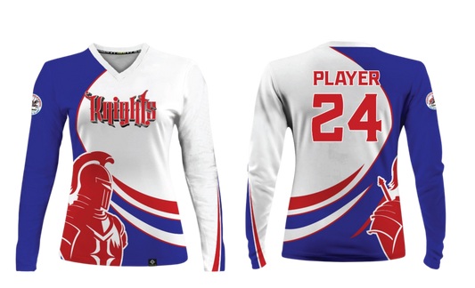 OCEANVIEW MIDDLE SCHOOL RUGBY Sublimated Women's Long Sleeve