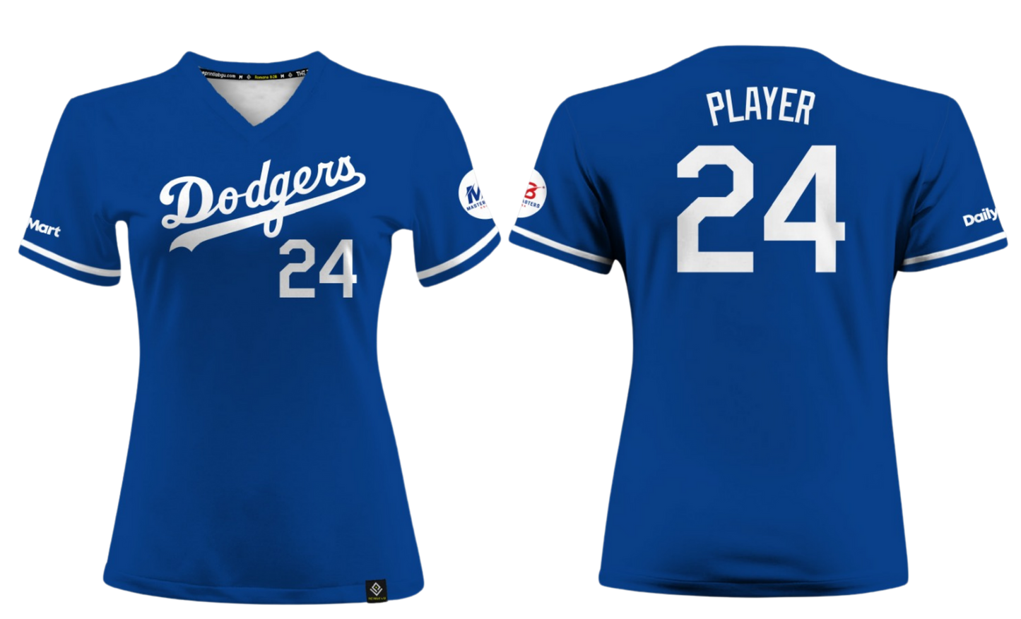 GUAM DODGERS Sublimated Women's T-shirt (Royal Blue)