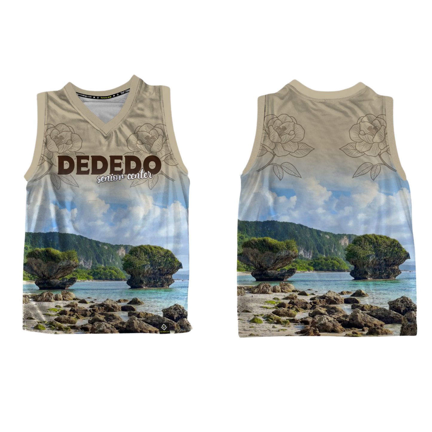 DEDEDO Sublimated Men's Tank Top Senior Center (Beige)