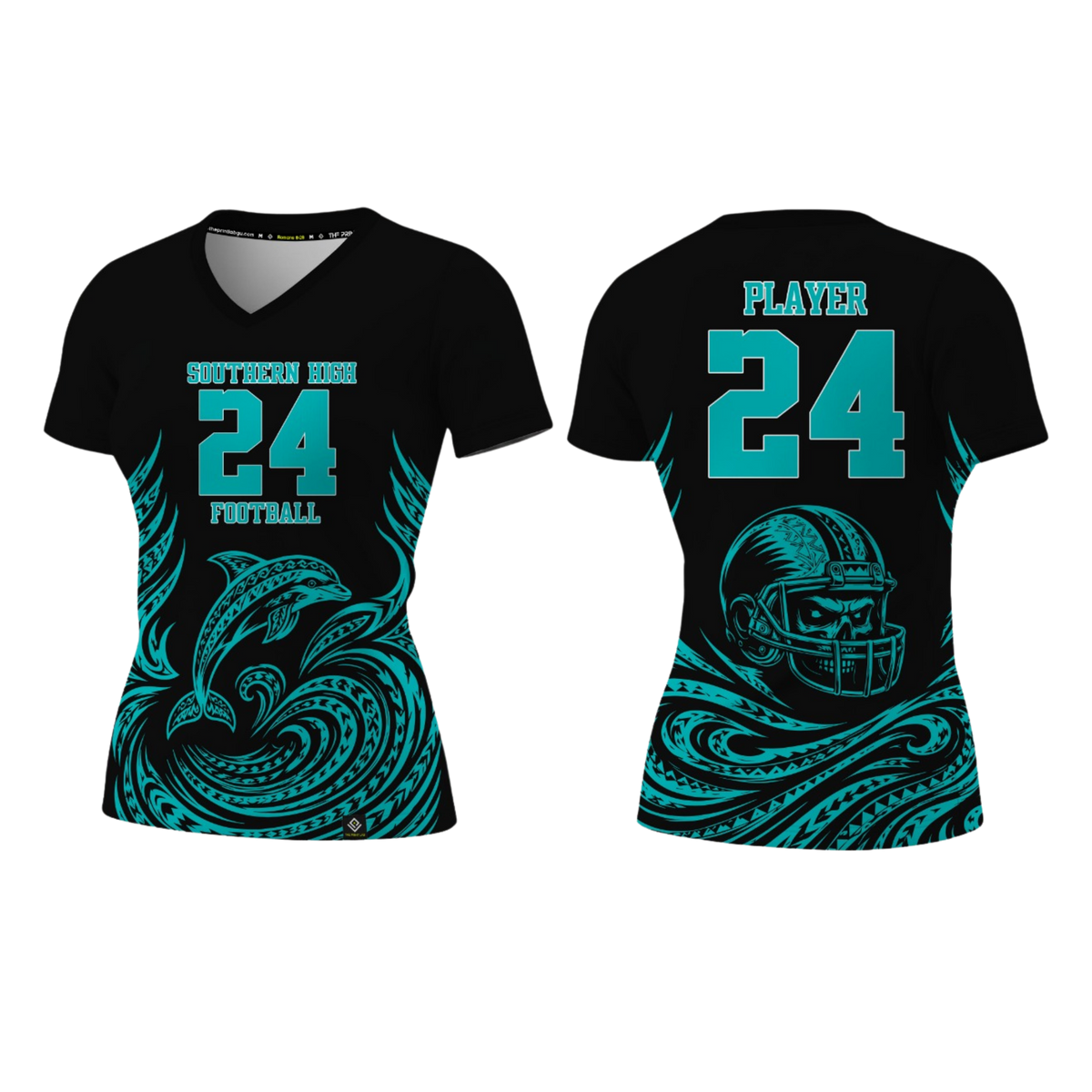 SOUTHERN HIGH FOOTBALL Sublimated Women's T-shirt (Black)