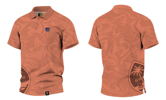 NAVAL BASE HOUSING GUAM Sublimated Men's Polo (Light Orange)
