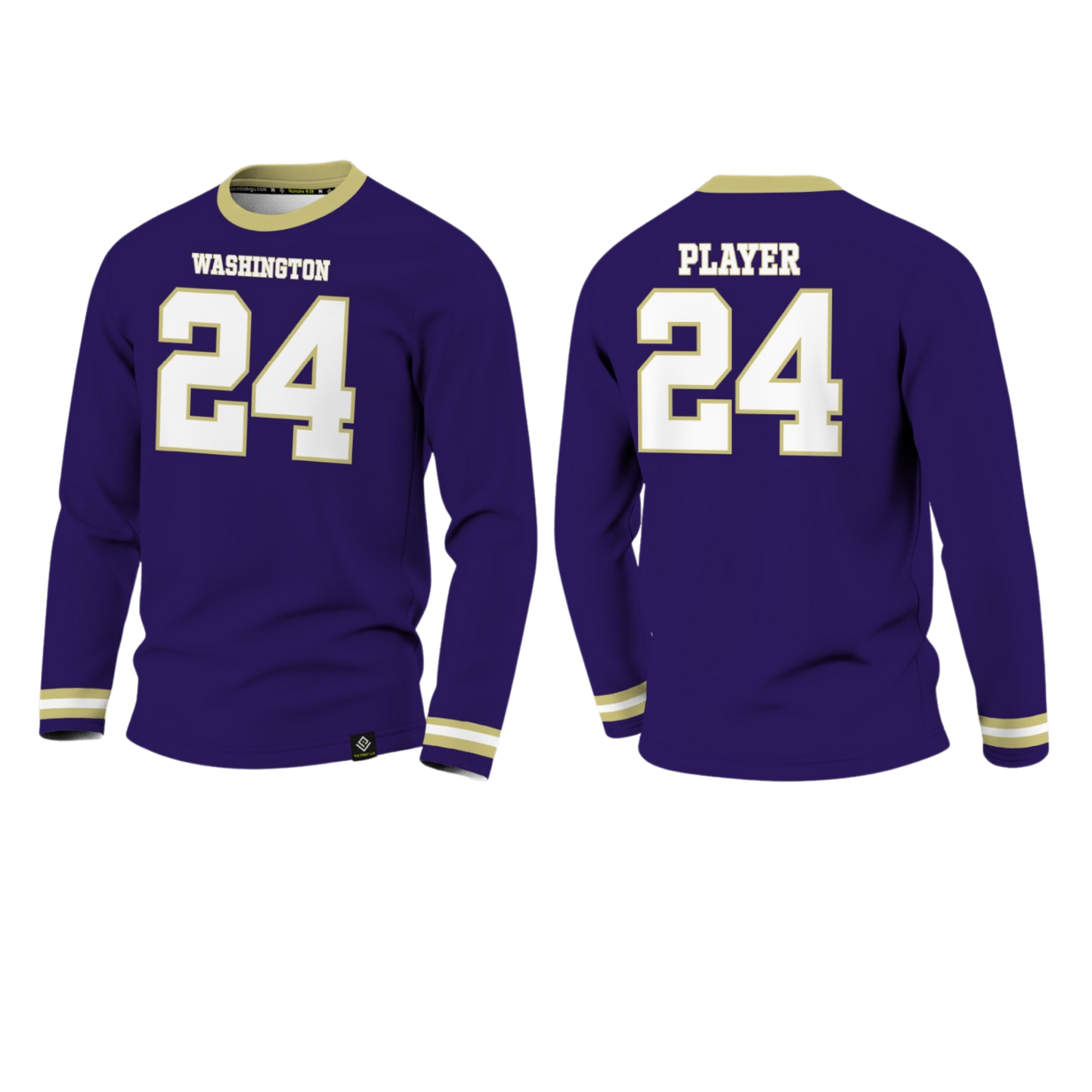 GW FOOTBALL Sublimated Men's Long Sleeve (Purple)