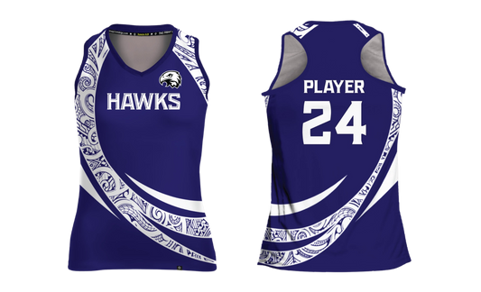 FBLG HAWKS RUGBY Sublimated Women's Racer back