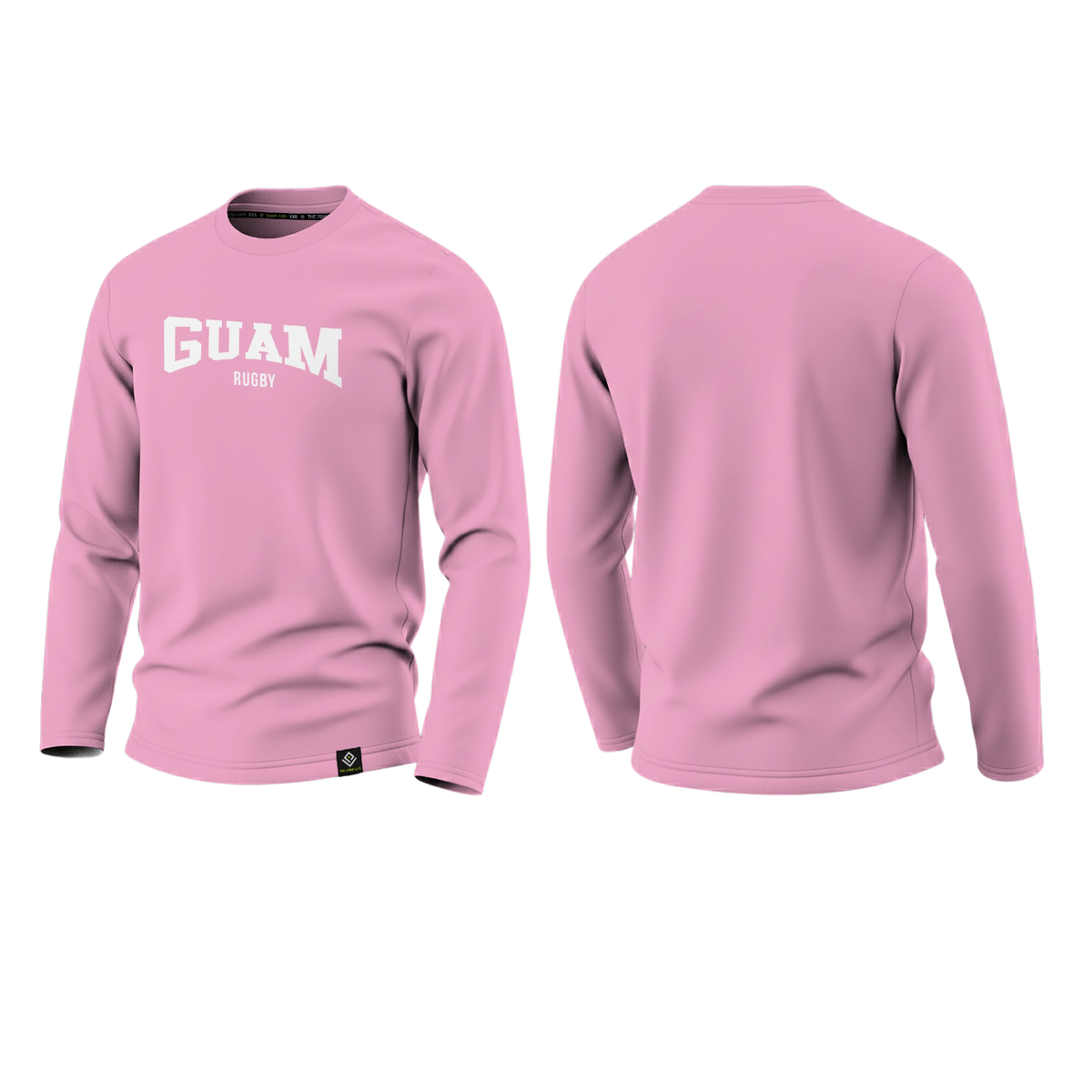 GUAM RUGBY Men's Long Sleeve (Pink)