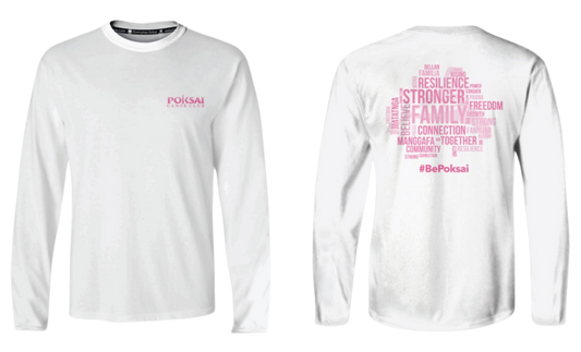 POKSAI CANOE Screen Print Cotton Long Sleeve (White)