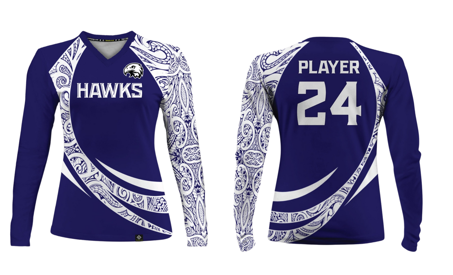 FBLG HAWKS RUGBY Sublimated Women's Long Sleeve