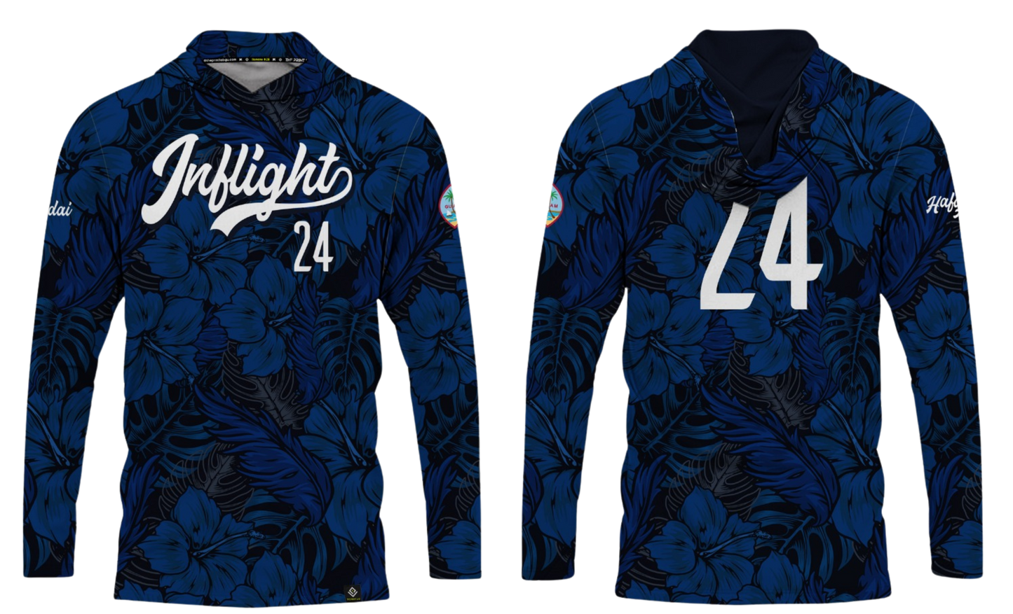 UNITED INFLIGHT Sublimated Men's Long Sleeve with Hood