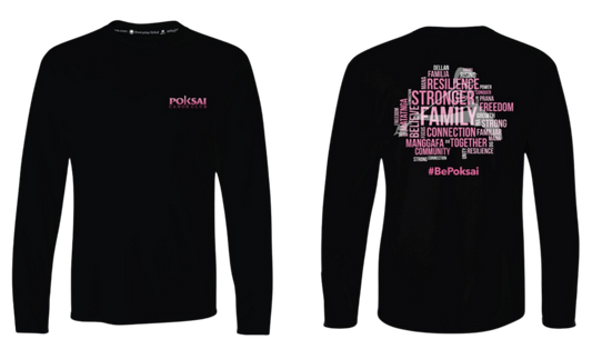 POKSAI CANOE Screen Print Cotton Long Sleeve (Black)