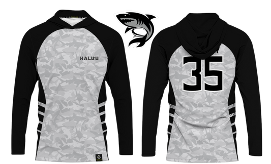 HALU'LU - SSHS RUGBY Sublimated Men's Long Sleeve with Hood (Black)