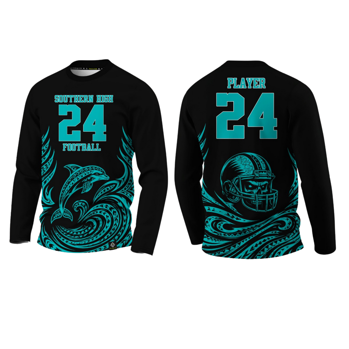 SOUTHERN HIGH FOOTBALL Sublimated Men's Long Sleeve (Black)
