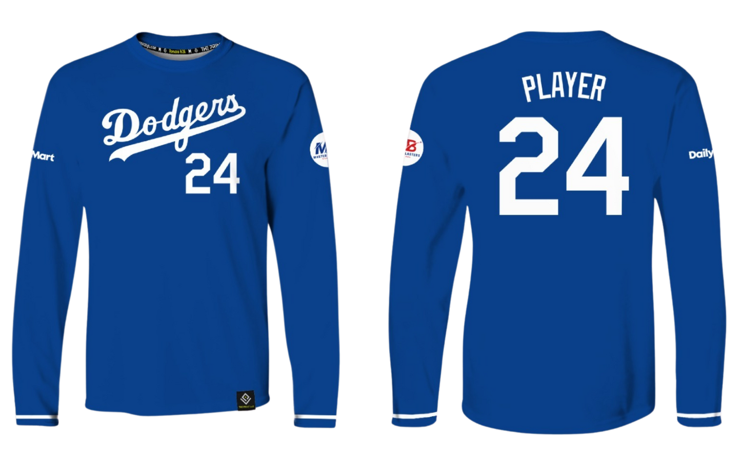 GUAM DODGERS Sublimated Men's Long Sleeve (Royal Blue)