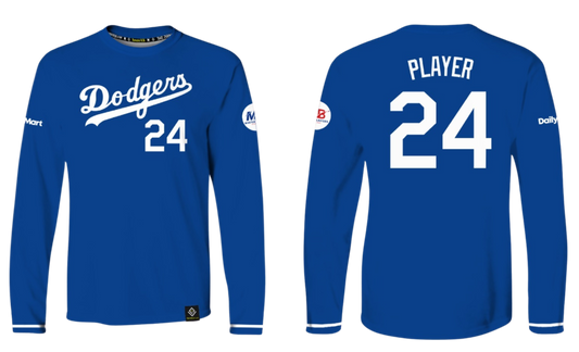 GUAM DODGERS Sublimated Men's Long Sleeve (Royal Blue)