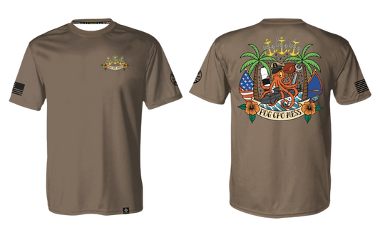 USN PDG CPO MESS Sublimated Men's Dri-Fit T-shirt (Coyote Brown)