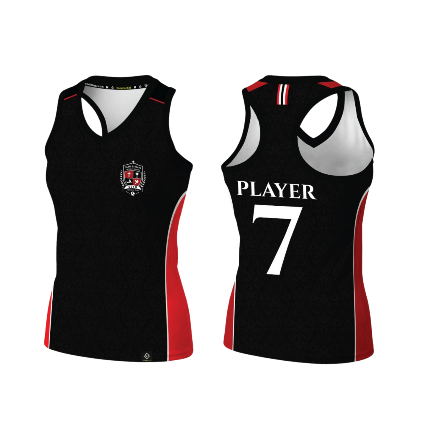 SANTA BARBARA Sublimated Women's Racerback (Black)