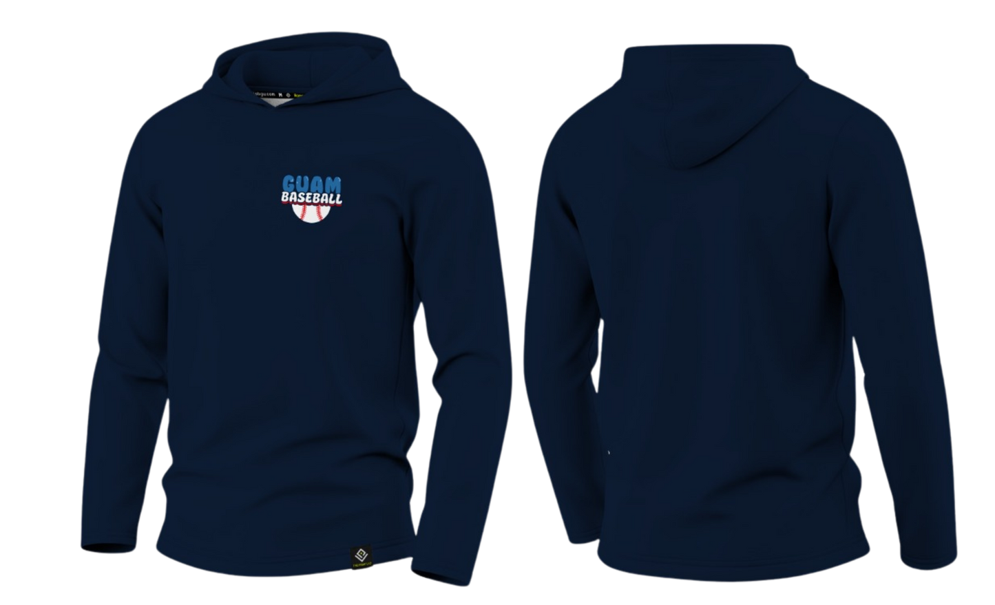 GUAM LITTLE LEAGUE Sublimated Men's Long Sleeve with Hood (CresttLogo - Blue)