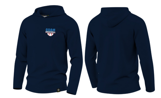 GUAM LITTLE LEAGUE Sublimated Men's Long Sleeve with Hood (CresttLogo - Blue)
