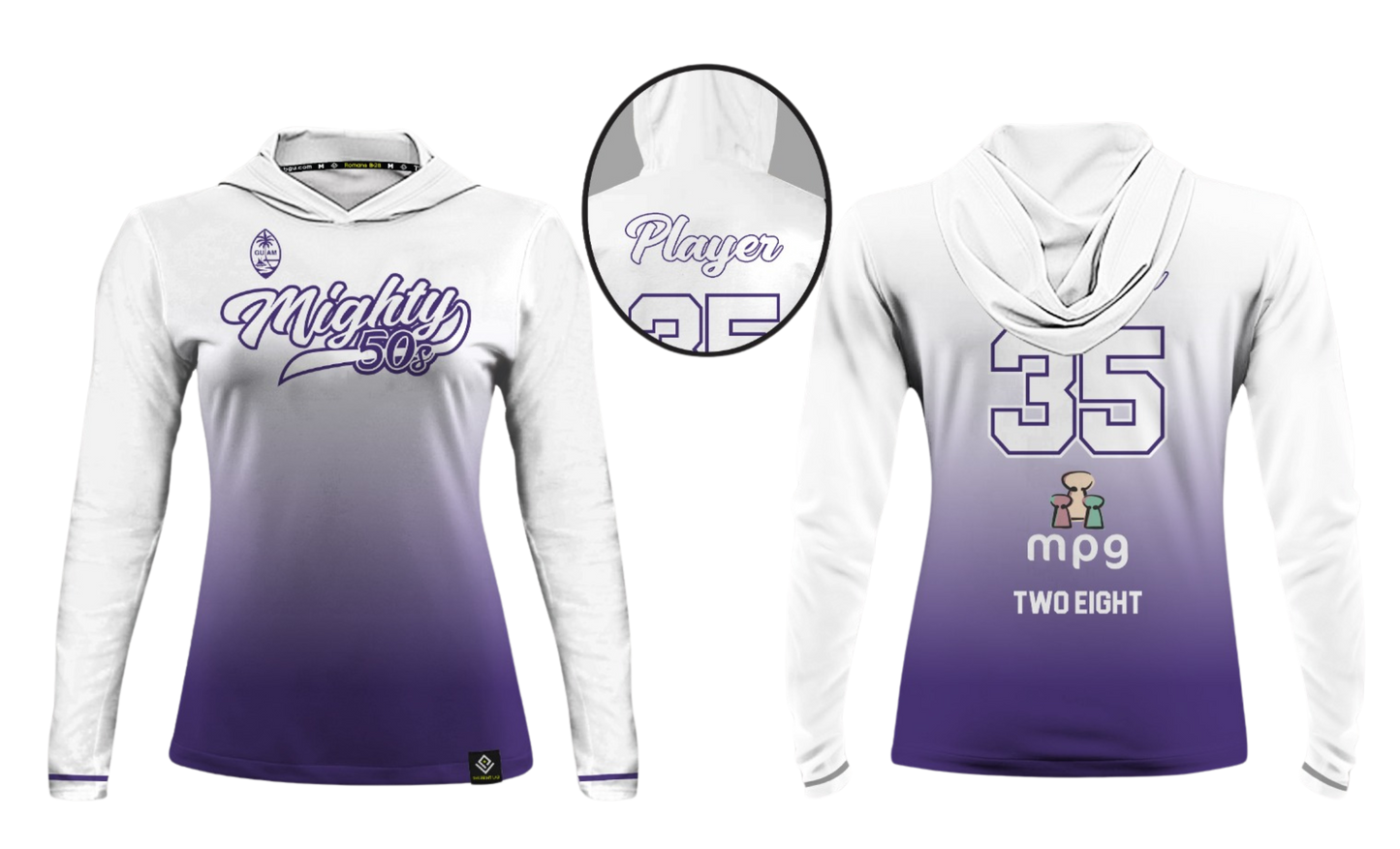 MIGHTY 50's Sublimated Women's Long Sleeve with Hood