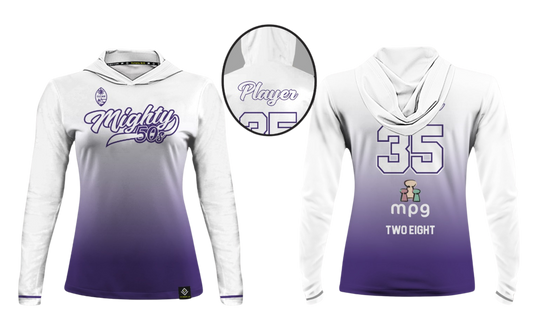MIGHTY 50's Sublimated Women's Long Sleeve with Hood