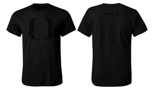 HAGA OUTLAWS Screen Print T-shirt (Outlaw Black Design)