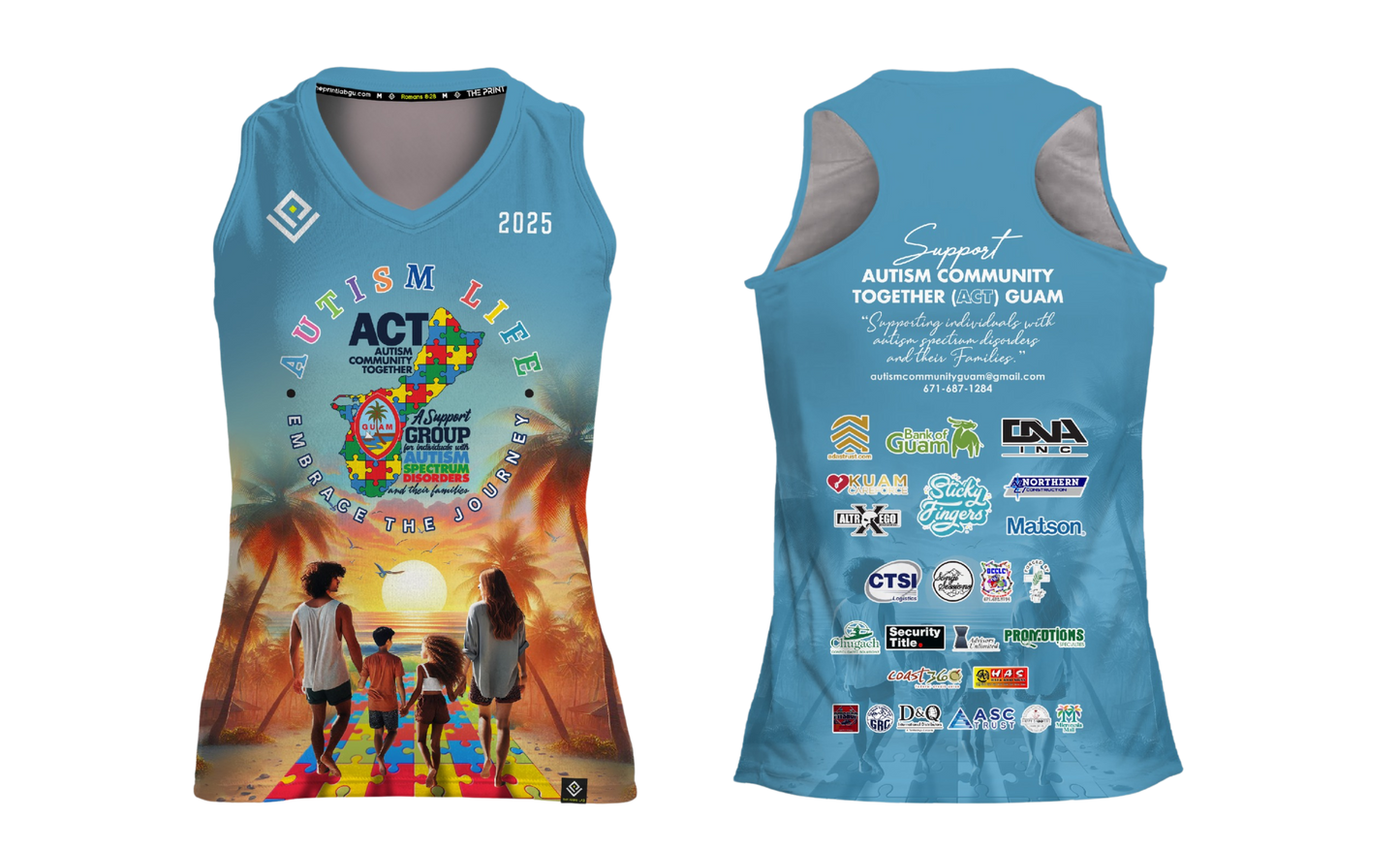 AUTISM COMMUNITY TOGETHER Sublimated Women's Racer Back