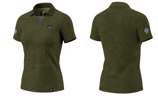 NAVAL BASE HOUSING GUAM Sublimated Women's Polo (Army Green)