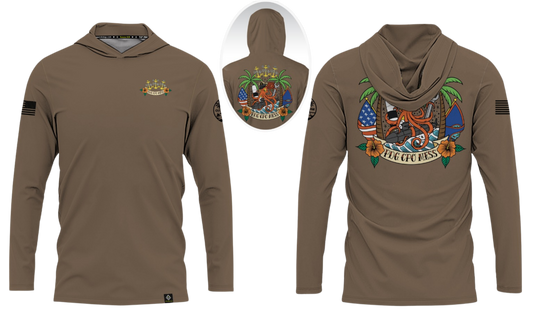 USN PDG CPO MESS Sublimated Men's Long Sleeve with Hood (Coyote Brown)