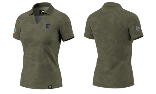NAVAL BASE HOUSING GUAM Sublimated Women's Polo (Olive Green)