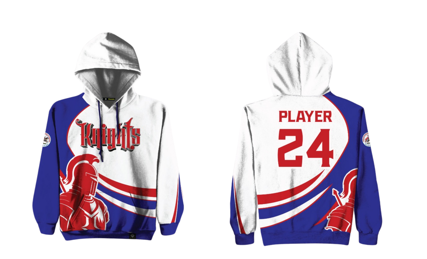 OCEANVIEW MIDDLE SCHOOL RUGBY Sublimated Pullover Hoodie Hybrid